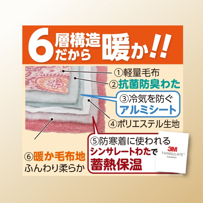 かかしさんのja 農協 通信販売 掛カバーにもなる 暖か電気いらずの6層毛布 Sa20 O