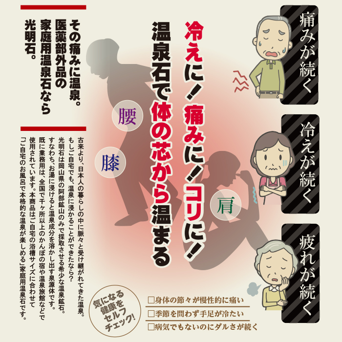 中古 ショータイム  店光明石 天然温泉鉱石 国産総檜箱入り