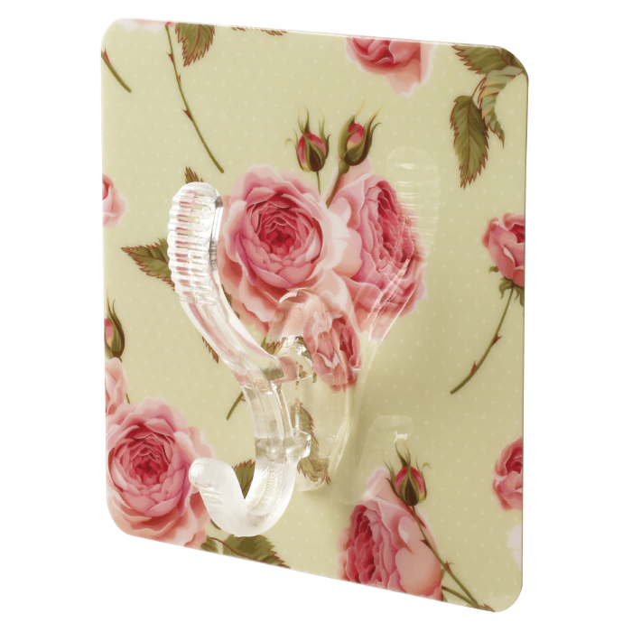 かかしさんのja 農協 通信販売 何度でも貼り直せる粘着ダブルフック 花柄 2柄8個セット Lf16