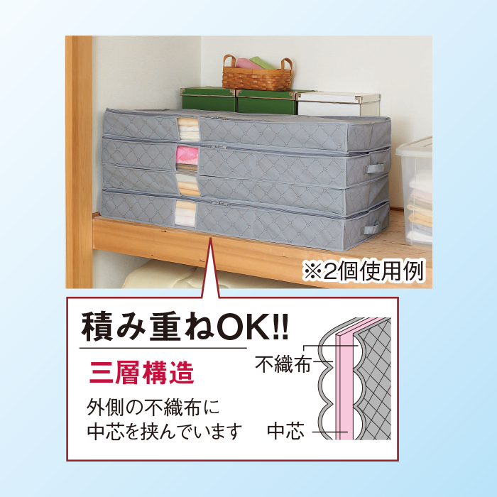 竹炭着物収納ケース2層式 着物 収納ケース 浴衣 収納 衣裳ケース 衣装ケース 収納袋 押入れ収納 竹炭 消臭 通気性 衣替え ゆかた 和装 和服 小物 整理 透明窓 収納ボックス クローゼット 便利雑貨のジャストパートナー 竹炭着物収納ケース 2層式 竹炭収納ケース 透明窓 収納袋 衣類収納 押入れ収納 収納ボックス 竹炭シート クローゼット